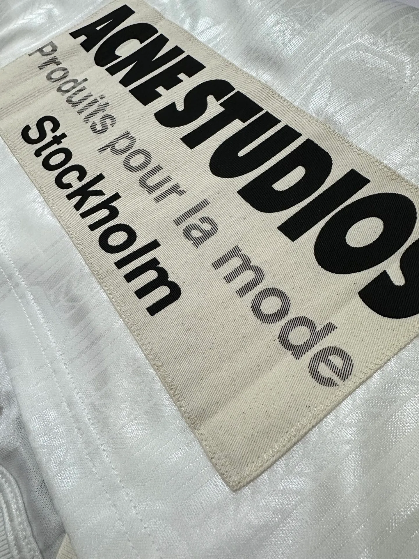 ￼ 180 Acne Studios 26SS football jersey technical jacquard fabric logo jersey vest Fabric: Made of customized polyester fiber high count jacquard fabric 170g 100% cotton twill fabric g Customized hardware Thread Accessories Matching version Men's and women's Same Style Color: White Size: S M L XL
